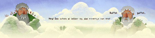 getekende banner van Rhijn de reus