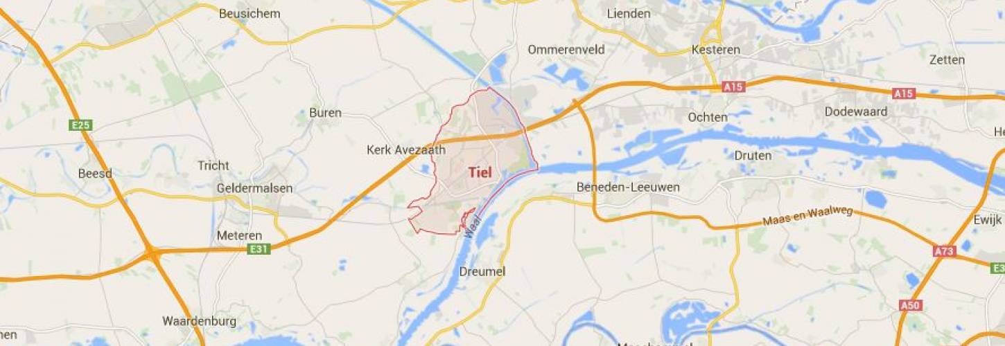 moderne kaart van het rivierengebied