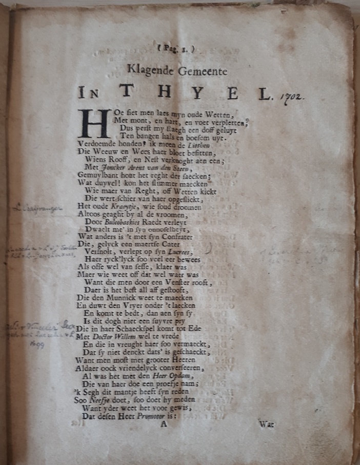 spotgedicht naar aanleiding van de plooierijen in Gelderland