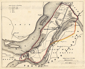 gemeenteplattegrond Heerewaarden 1866
