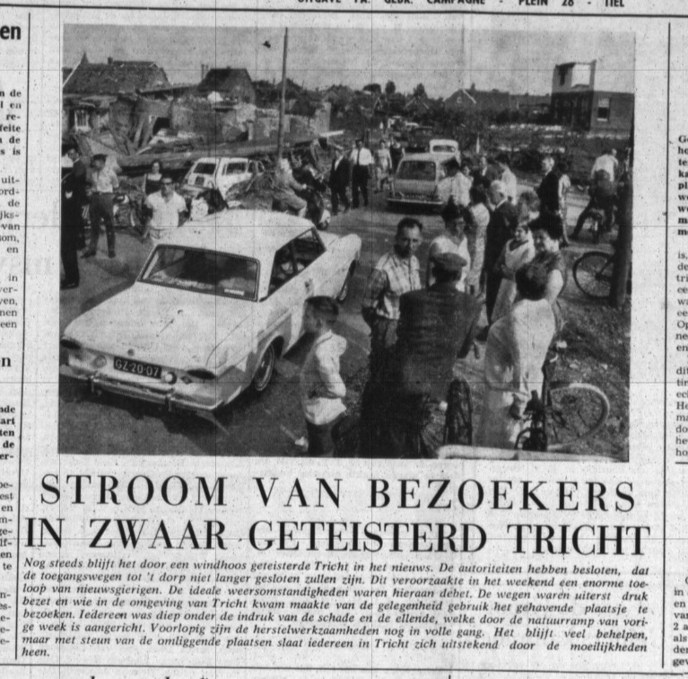 artikel tielsche courant 1967 over ramptoerisme na windhoos tricht
